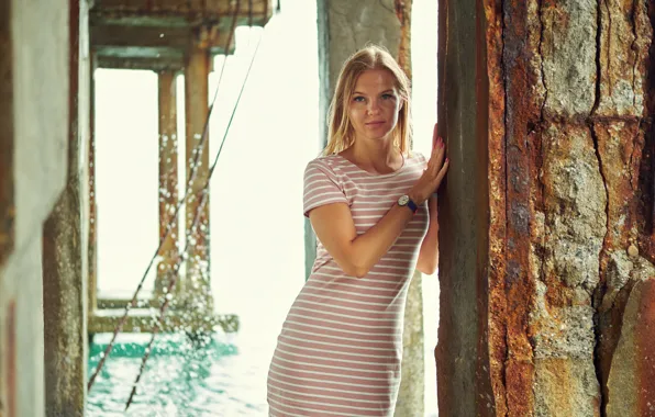 Картинка лето, лицо, волосы, платье, Маша