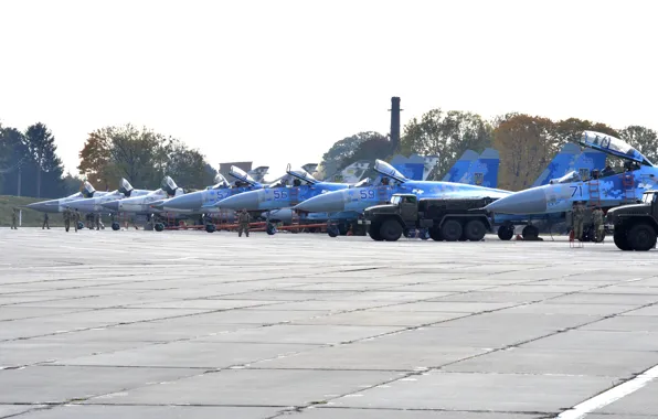 Картинка Украина, Су-27, Су-24МР, Су-27УБ, Су-24М, ВВС Украины