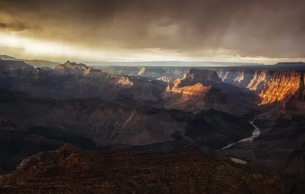 Природа, каньон, США, Гранд-Каньон, национальный парк, штат Аризона, плато Колорадо