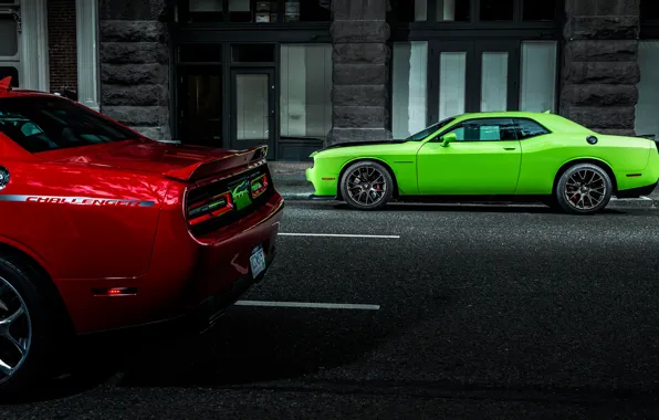 Ракурс, Асфальт, Dodge, Challenger, Дуэт, Hallcat