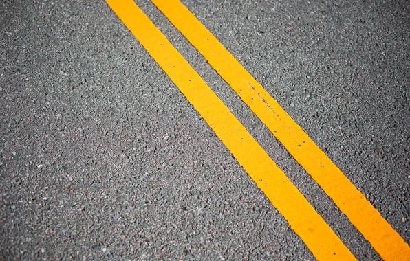 Road, line, yellow, pavement