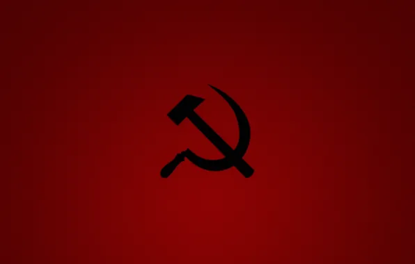 Красный, фон, Серп и молот