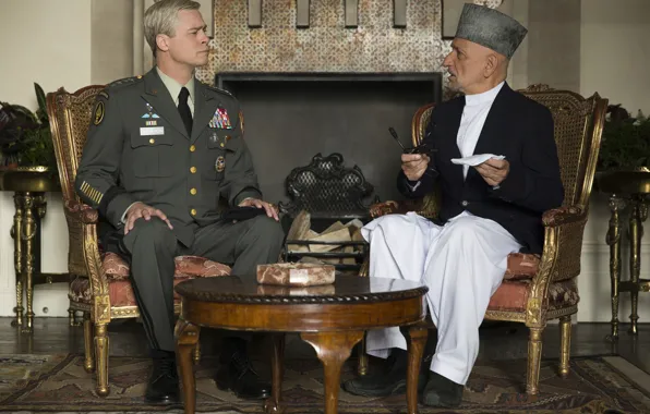 Cinema, Brad Pitt, soldier, movie, film, Ben Kingsley, War Machine, Netflix