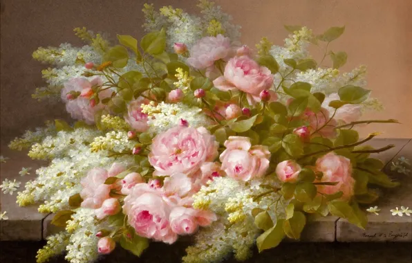 Картинка цветы, розы, красота, букет