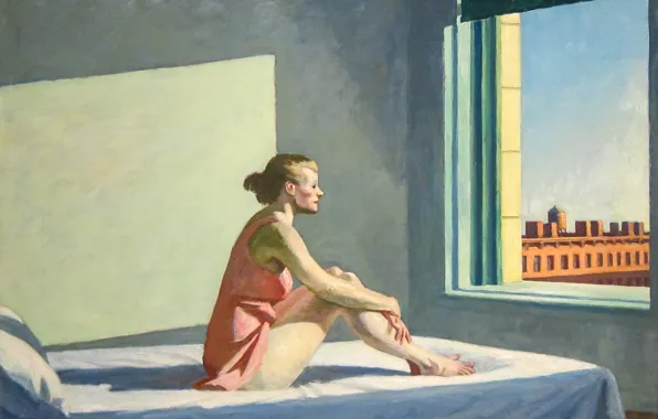 Картинка Эдвард Хоппер, Morning Sun, 1952