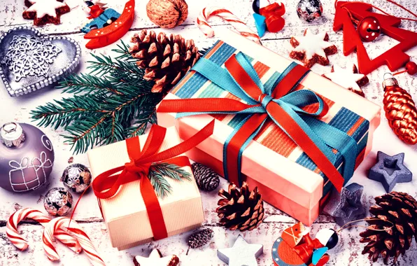 Украшения, елка, Новый Год, печенье, Рождество, подарки, happy, Christmas