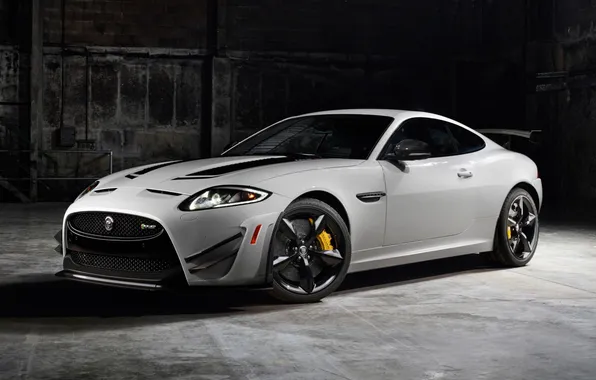 Картинка белый, Jaguar, автомобиль, спортивный, XKR-S