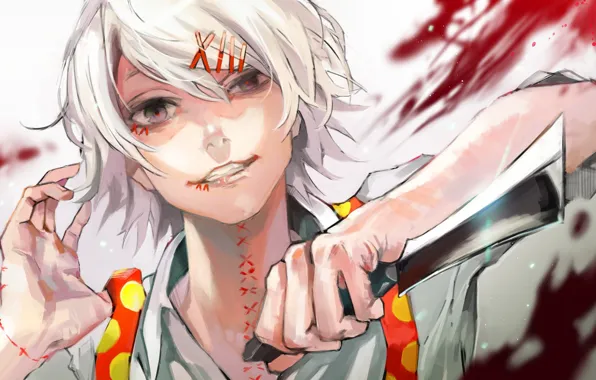 Улыбка, парень, Tokyo Ghoul, Токийский гуль