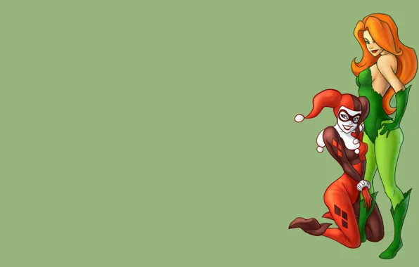 Art, DC Comics, Harley Quinn, Poison Ivy