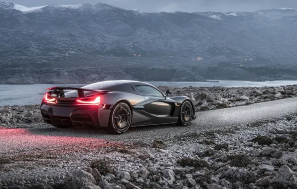Фары, суперкар, 2018, Rimac, электрокар, C-Two