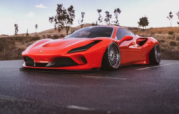 Красный, Авто, Машина, Ferrari, Car, Render, Рендеринг, Спорткар
