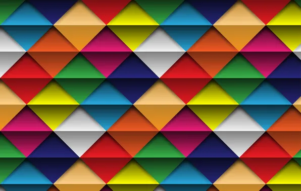 Фон, colorful, rainbow, квадрат, цветной, background, ромб, geometric