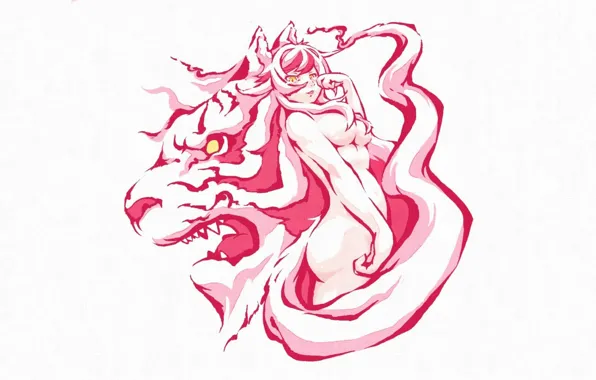 Kawaii, sexy, ass, boobs, big, breast, tiger, anime