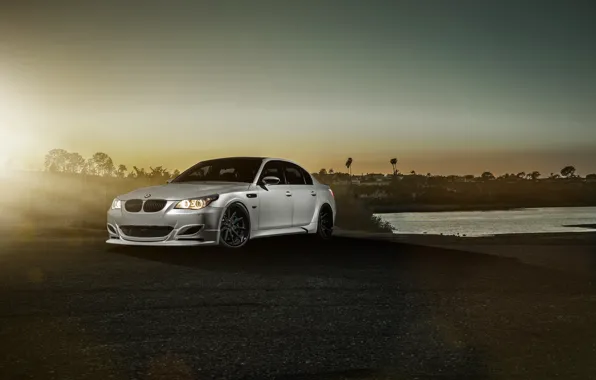 Картинка BMW, Car, Carbon, Front, Sunset, Sunrise, Sport, Sedan