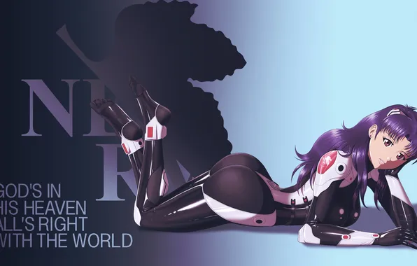 Попа, грудь, взгляд, девушка, ноги, аниме, костюм, evangelion