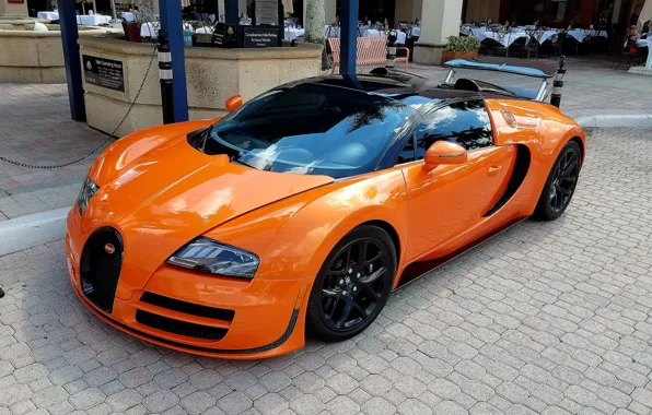 Оранжевый, Veyron, Bugatti Veyron, гиперкар