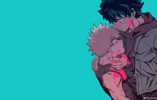 Кровь, парни, Моя геройская академия, My Hero Academia, Boku No Hero Academia, Мидория Изуку, Бакуго …