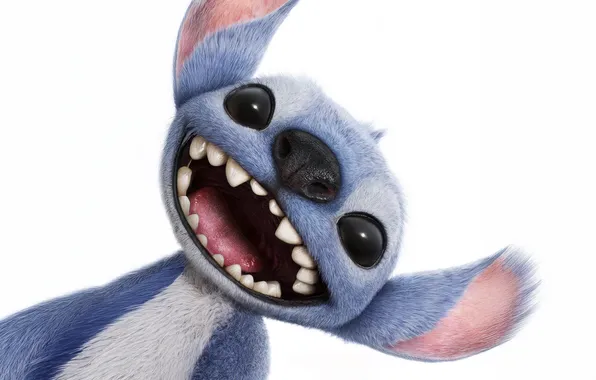 Морда, инопланетянин, пасть, белый фон, character, alien, персонаж, Stitch