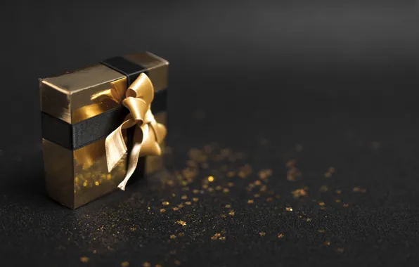 Картинка фон, подарок, новый год, лента