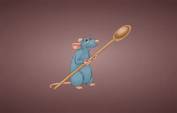 Ложка, Рататуй, Ratatouille, грызун, rat, крыска