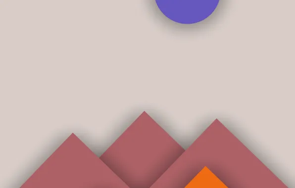 Картинка Android, Circles, Design, Line, Colors, Abstraction, Material, Triangles