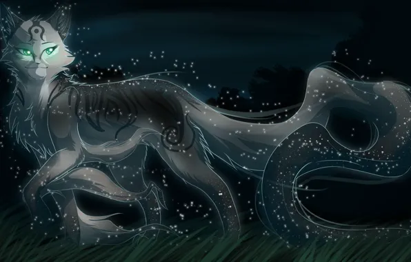 Кот, ночь, дух, арт