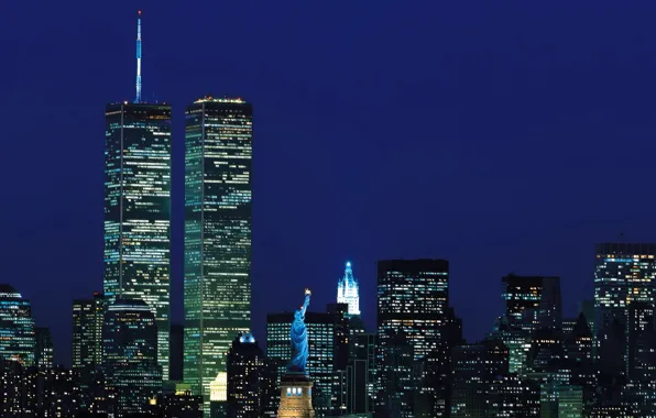 Небоскребы, нью-йорк, Всемирный торговый центр, WTC, World Trade Center