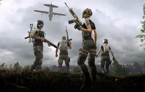 Оружие, солдаты, самолёт, PlayerUnknown's Battlegrounds