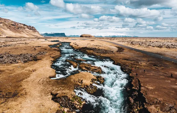 River, water, rocks, current