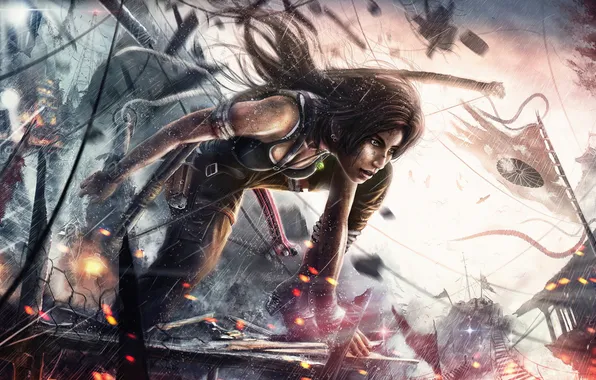 Девушка, арт, Tomb Raider, Лара Крофт, Lara Croft