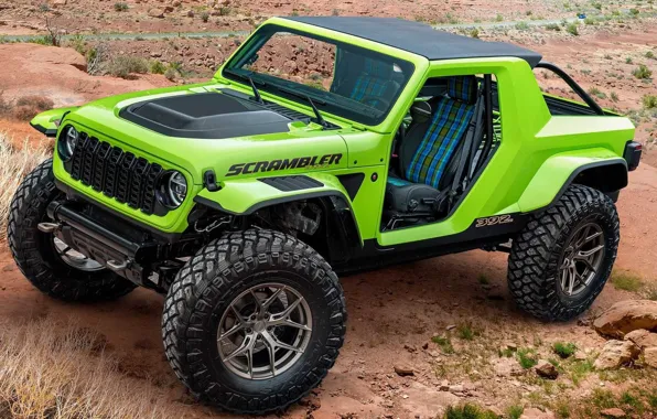 Concept, пустыня, Джип, экстерьер, Jeep, Scrambler, Jeep Scrambler 392, двухдверный пикап