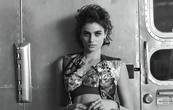 Black&white, black & white, girl, model, beauty, vogue, mexico, Taylor Marie Hill