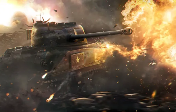 Картинка WoT, World of Tanks, Мир Танков, Wargaming Net, Sherman Firefly, M4 Sherman Firefly
