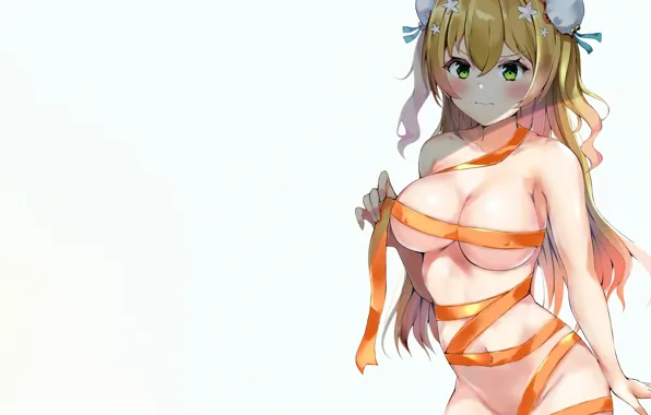 Girl, sexy, long hair, boobs, anime, beautiful, pretty, nude