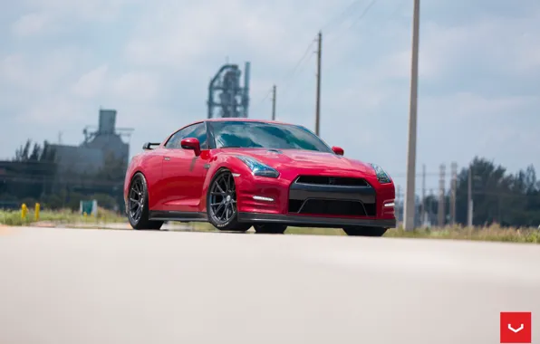 Картинка GTR, Nissan, Vossen, Wheels, Graphite, VFS6