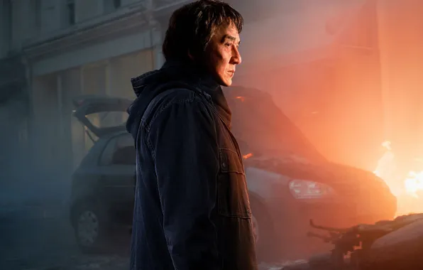 Car, cinema, fire, flame, man, movie, asian, film