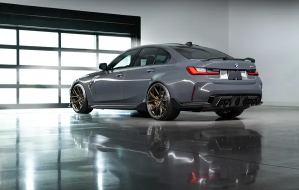 BMW, Vorsteiner, Grey, BMW M3, Garage, Rear, G80, 2021