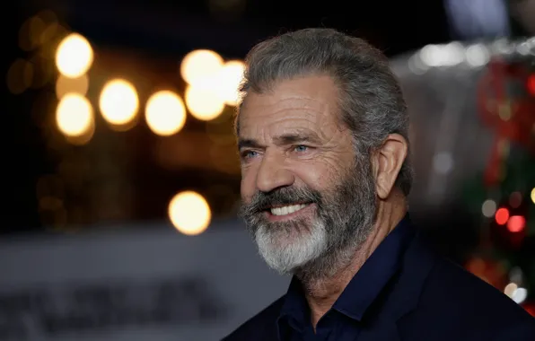 Картинка взгляд, улыбка, борода, актёр, режиссёр, Mel Gibson, Мел Гибсон
