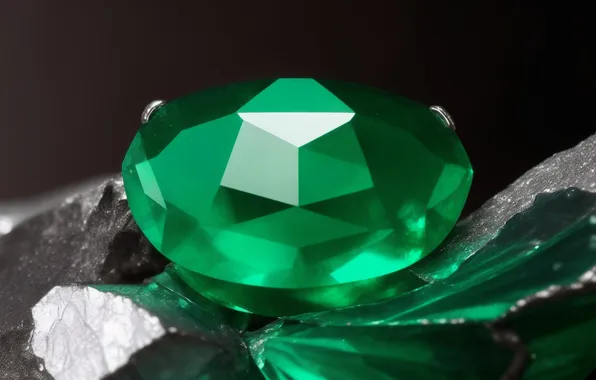 Зеленый, серый, фон, green, черный, камень, серебро, silver