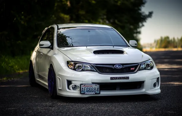 Turbo, white, subaru, japan, wrx, impreza, jdm, tuning