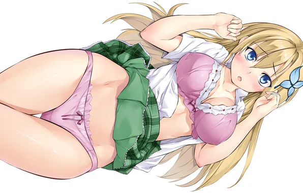 Girl, sexy, lingerie, pantsu, bra, cleavage, school uniform, panties