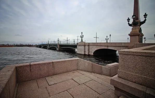Мост, Санкт-Петербург, СССР, Нева