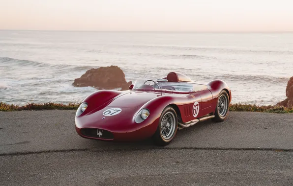 Maserati, 1957, ретро автомобили, единственный экземпляр, retro cars, Maserati 200SI, the only instance, Fantuzzi