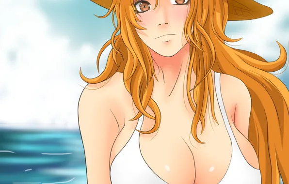 Sexy, One Piece, pirate, hat, boobs, big, breast, anime