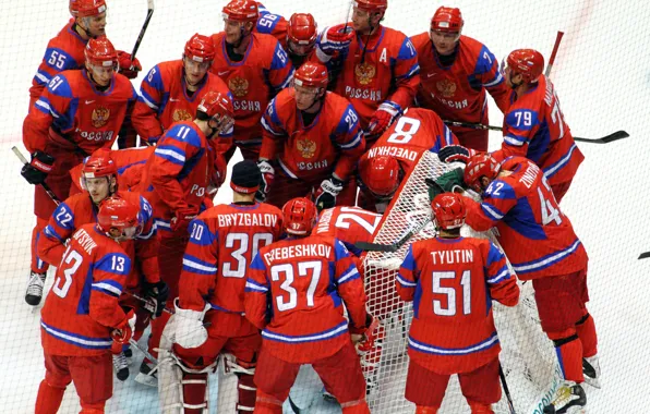 Картинка лед, радость, победа, россия, хоккей, гол, чемпионат, мира