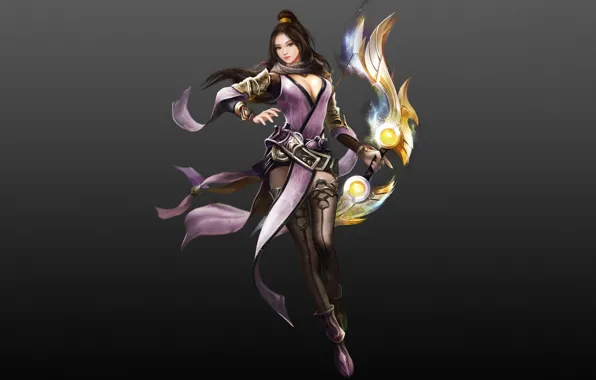 Girl, Fantasy, Beautiful, Art, Asian, Minimalism, Characters, Armor