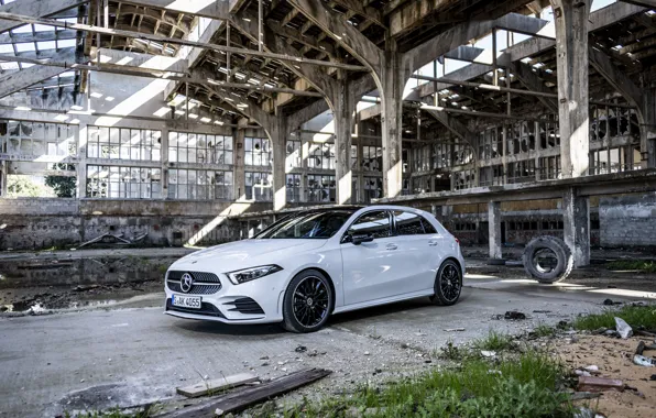 Картинка Mercedes, White, 2018, A-klasse