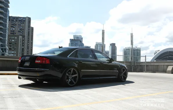 Audi, black, Audi A8, long
