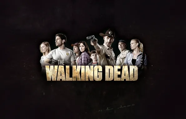 Фон, надпись, зомби, zombie, сериал, serial, Andrea, The Walking Dead