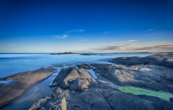 Скалы, побережье, Норвегия, Norway, Færder national park
